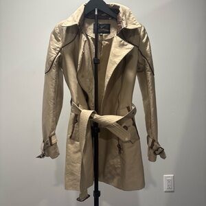 Sam Edelman Tan Trench Coat with Brown Accents